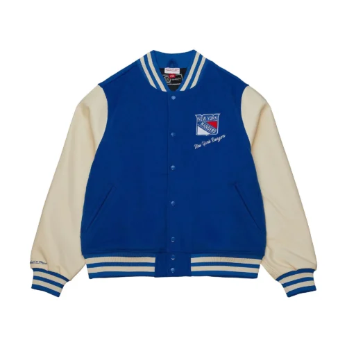 New York Rangers Wool & Leather Varsity Jacket