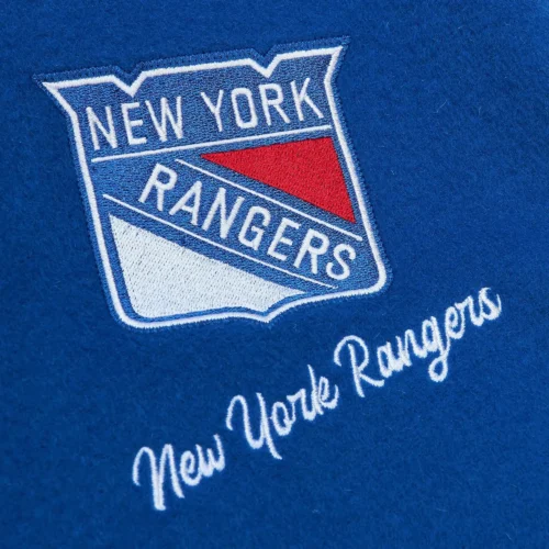 New York Rangers Wool & Leather Varsity Jacket - Image 3