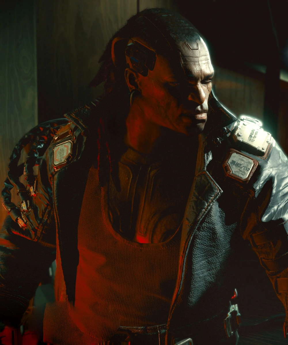 Placide Brown Leather Trench Coat Cyberpunk 2077 - Image 7
