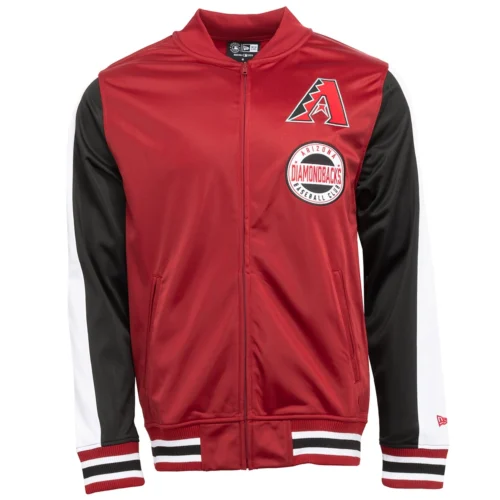 Arizona Diamondbacks Ribbed Knitted Full-Zip Polyester Varsity Jacket