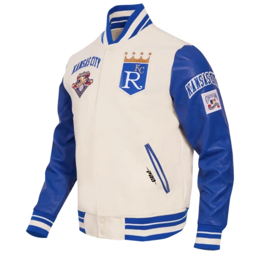 Alternative view of Kansas City Royals Retro Classic Wool & Leather Varsity Jacket