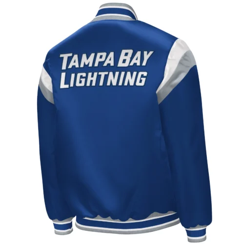 Alternative view of Tampa Bay Lightning Shut Out Satin Varsity Blue Jacket