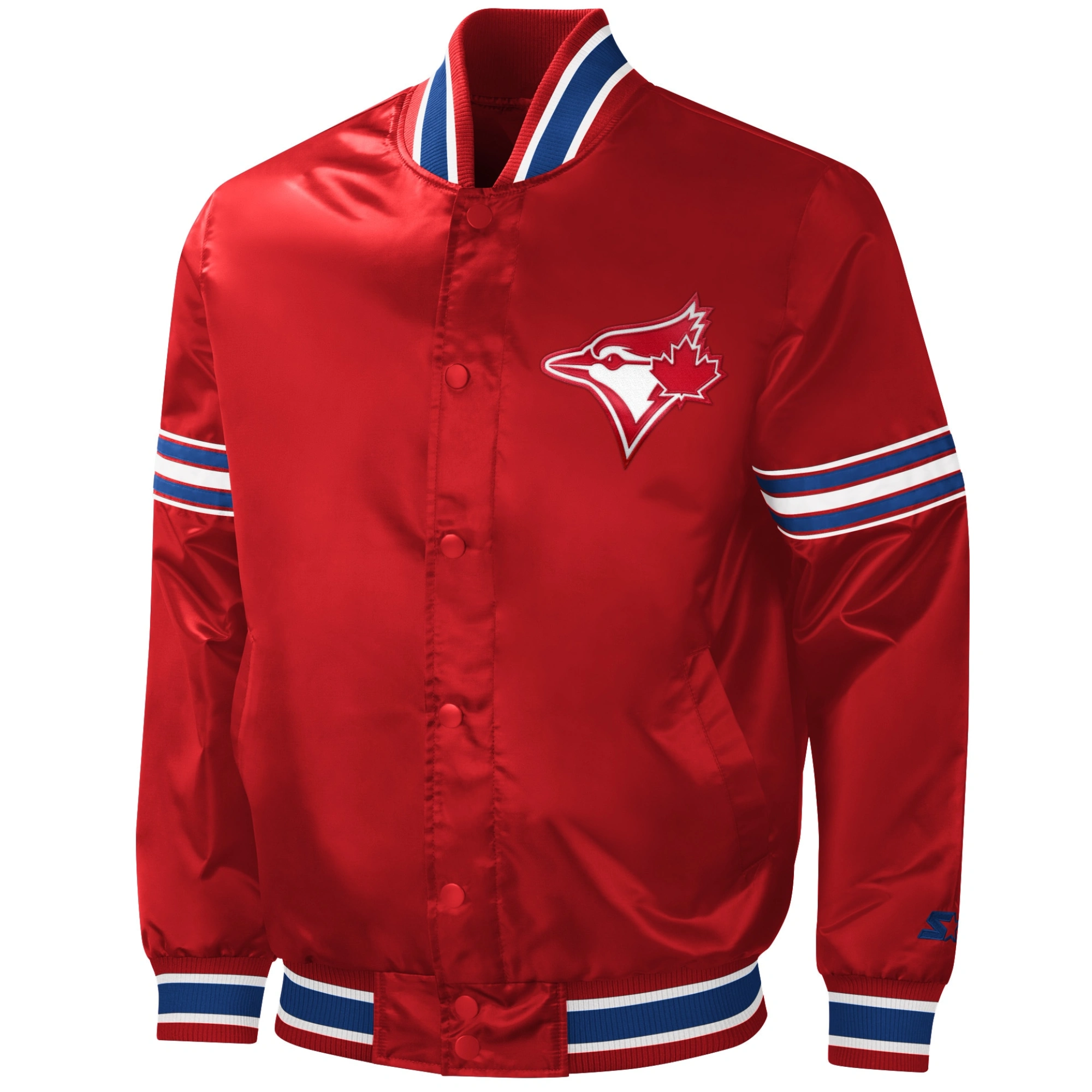 Toronto Blue Jays Slider Satin Varsity Red Jacket