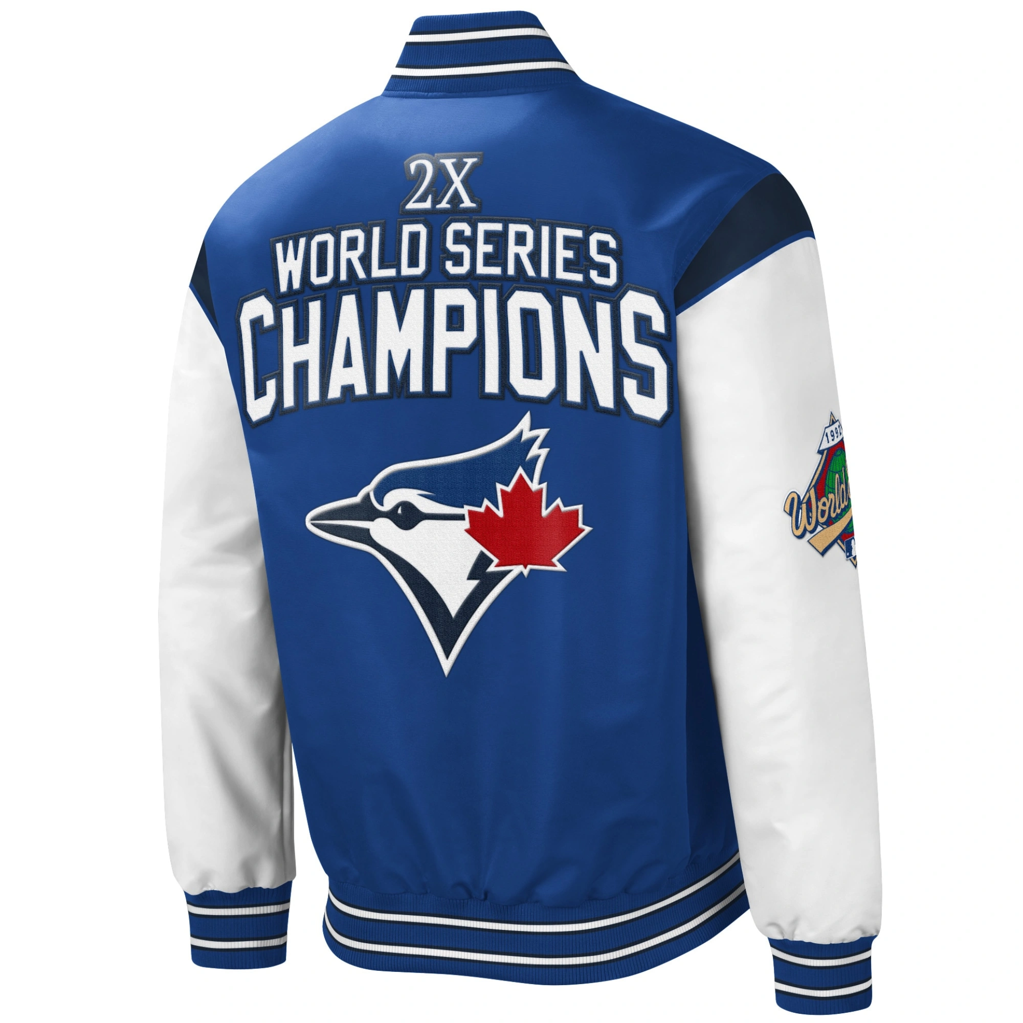 Toronto Blue Jays World Series Champions Varsity Jacket - Blue/White - Image 2