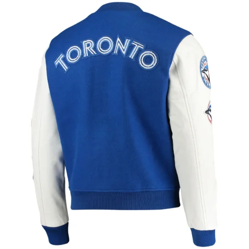 Alternative view of Toronto Blue Jays Classic Wool & Leather Varsity Jacket - Blue/White