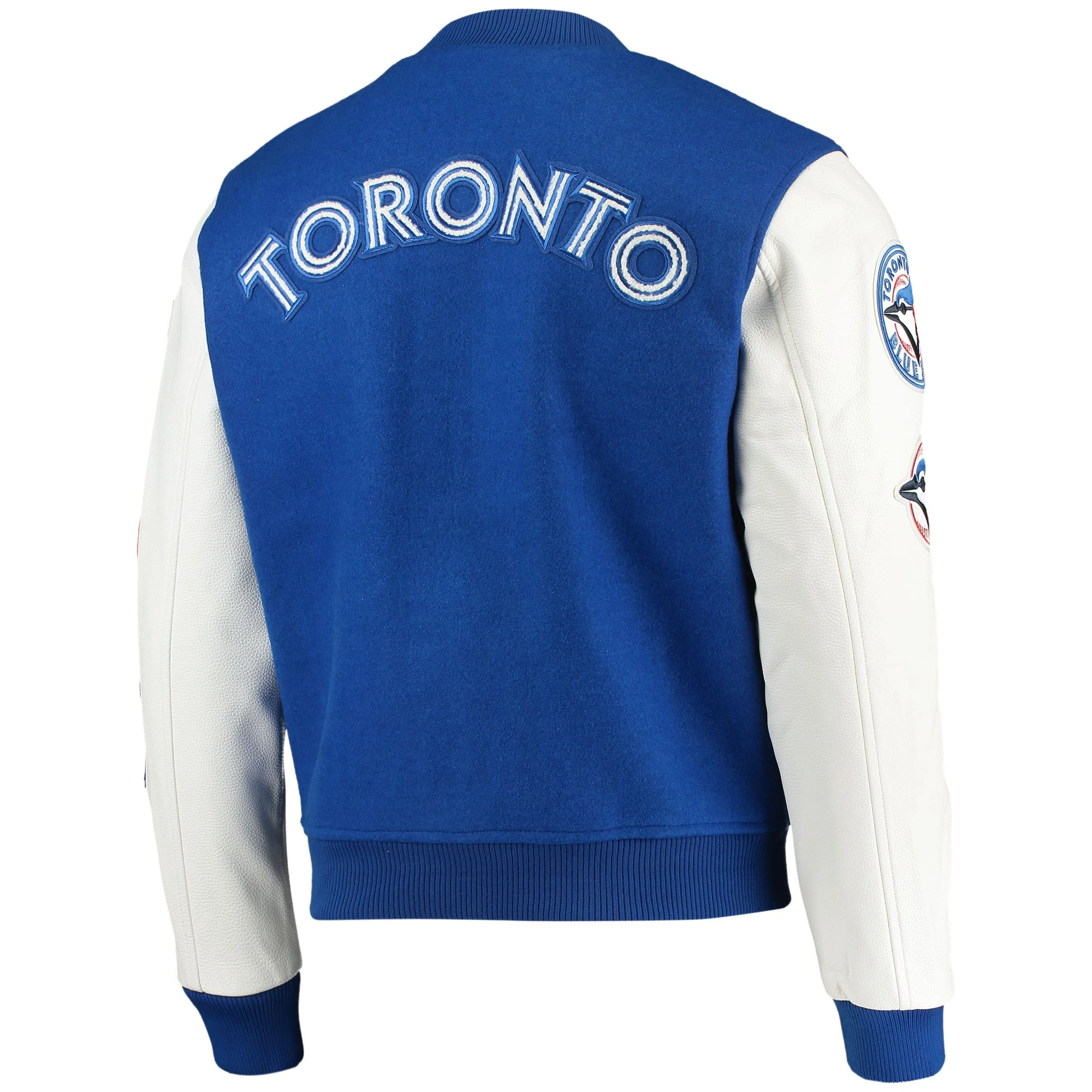 Toronto Blue Jays Classic Wool & Leather Varsity Jacket - Blue/White - Image 2