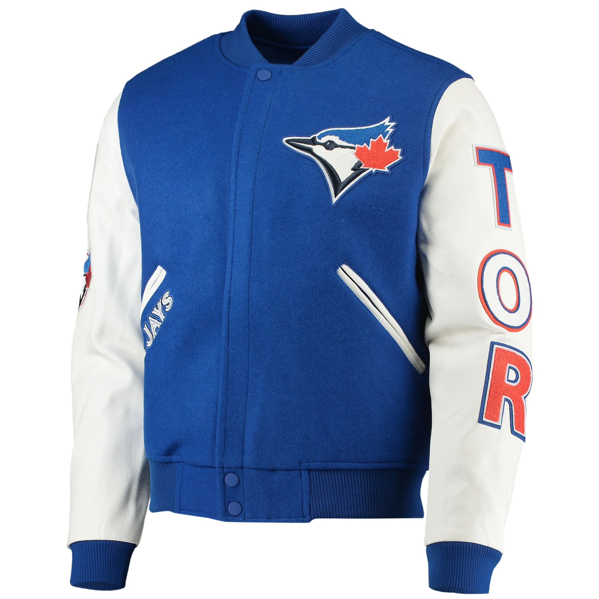 Toronto Blue Jays Classic Wool & Leather Varsity Jacket - Blue/White