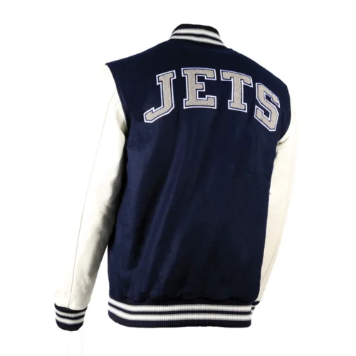 Alternative view of Winnipeg Jets Prospect Black/White Wool & Leather Varsity Jacket