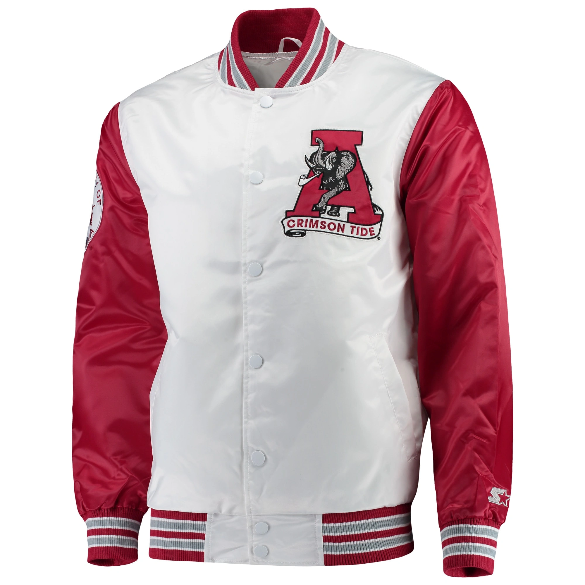 Alabama Crimson Tide Starter The Legend Full-Snap Satin Varsity Jacket