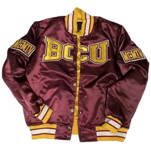 Bethune–Cookman Wildcats Classic Campus Remix Satin Varsity Jacket