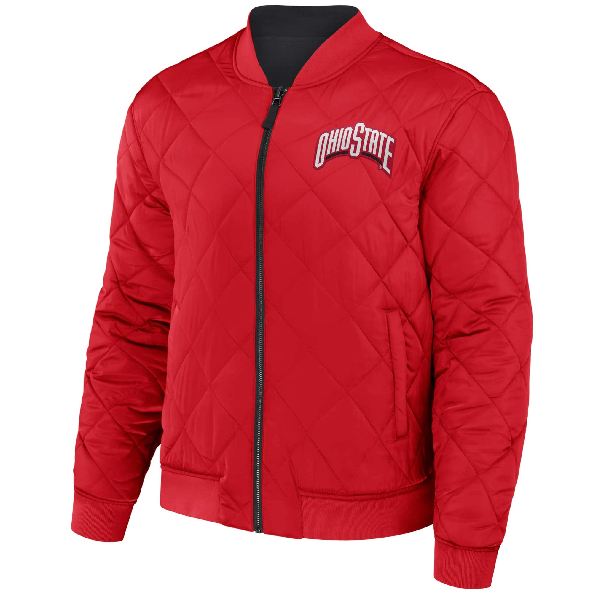 Darius Rucker Scarlet Ohio State Buckeyes Full-Zip Bomber Varsity Jacket