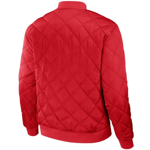 Alternative view of Darius Rucker Scarlet Ohio State Buckeyes Full-Zip Bomber Varsity Jacket