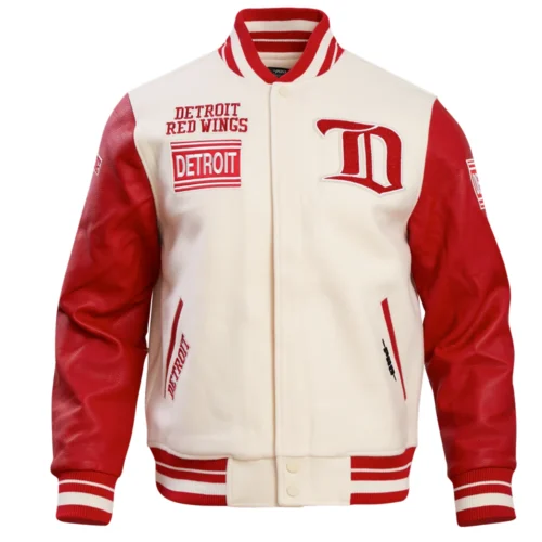 Detroit Red Wings Retro Classic Men's Wool & Leather Varsity Jacket