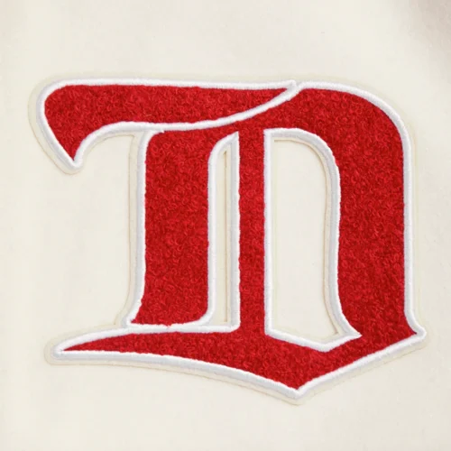 Detroit Red Wings Retro Classic Men's Wool & Leather Varsity Jacket - Image 5
