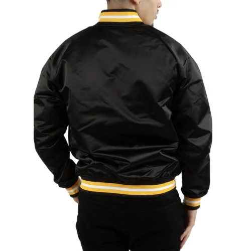 Alternative view of Grambling State Tigers Lightweight Satin Full-Snap Varsity Black Jacket