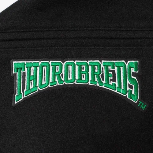 Kentucky State Thorobreds Crest Emblem Rib Black Wool Varsity Jacket - Image 6