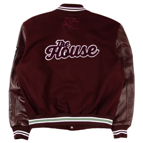 Alternative view of Morehouse Maroon Tigers Motto 3.0 Full-Snap Wool & Leather Varsity Jacket