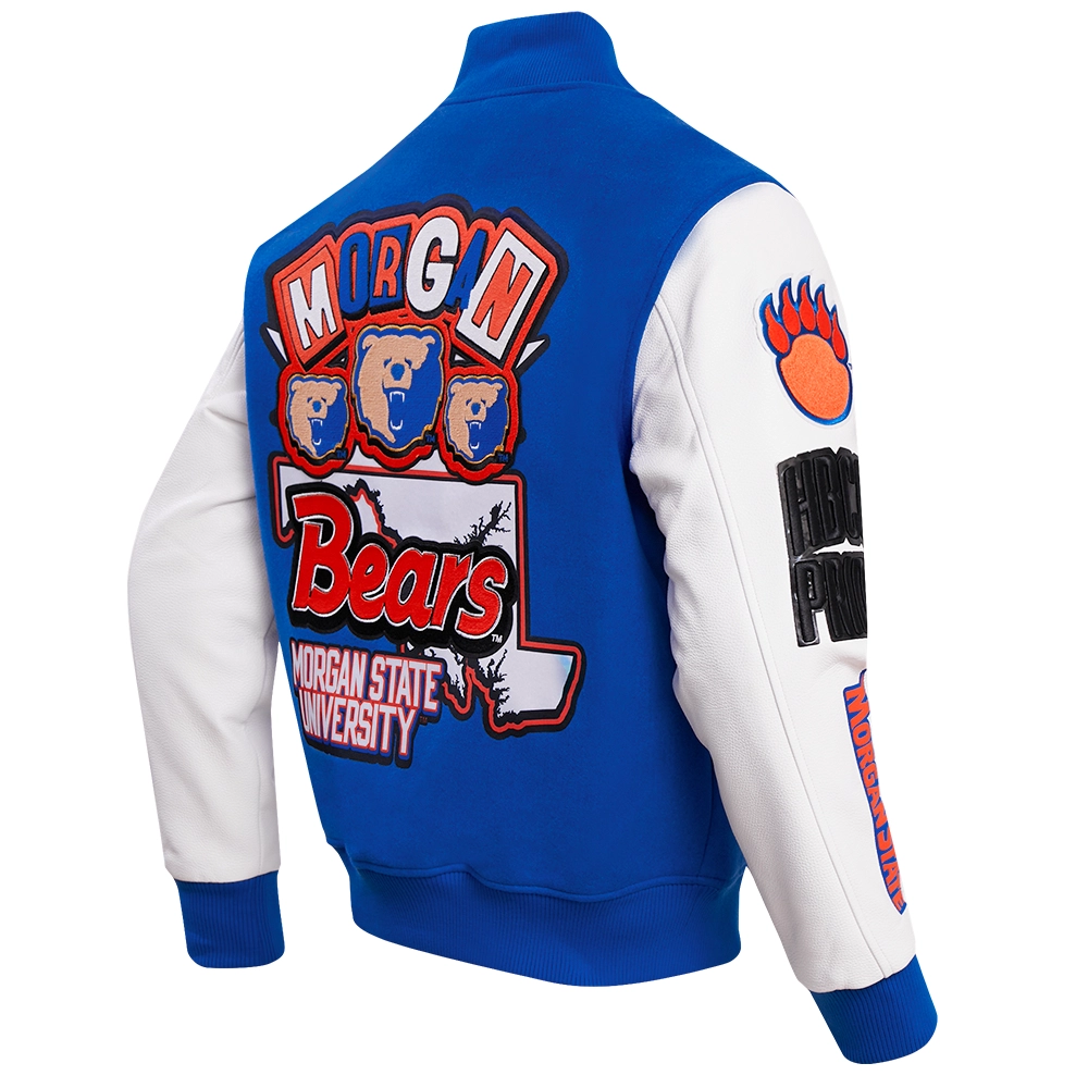 Morgan State Bears Homecoming Wool & Leather Varsity Jacket - Image 4