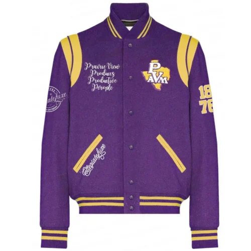 Prairie View A&M Panthers Full-Snap Wool Bomber Varsity Jacket