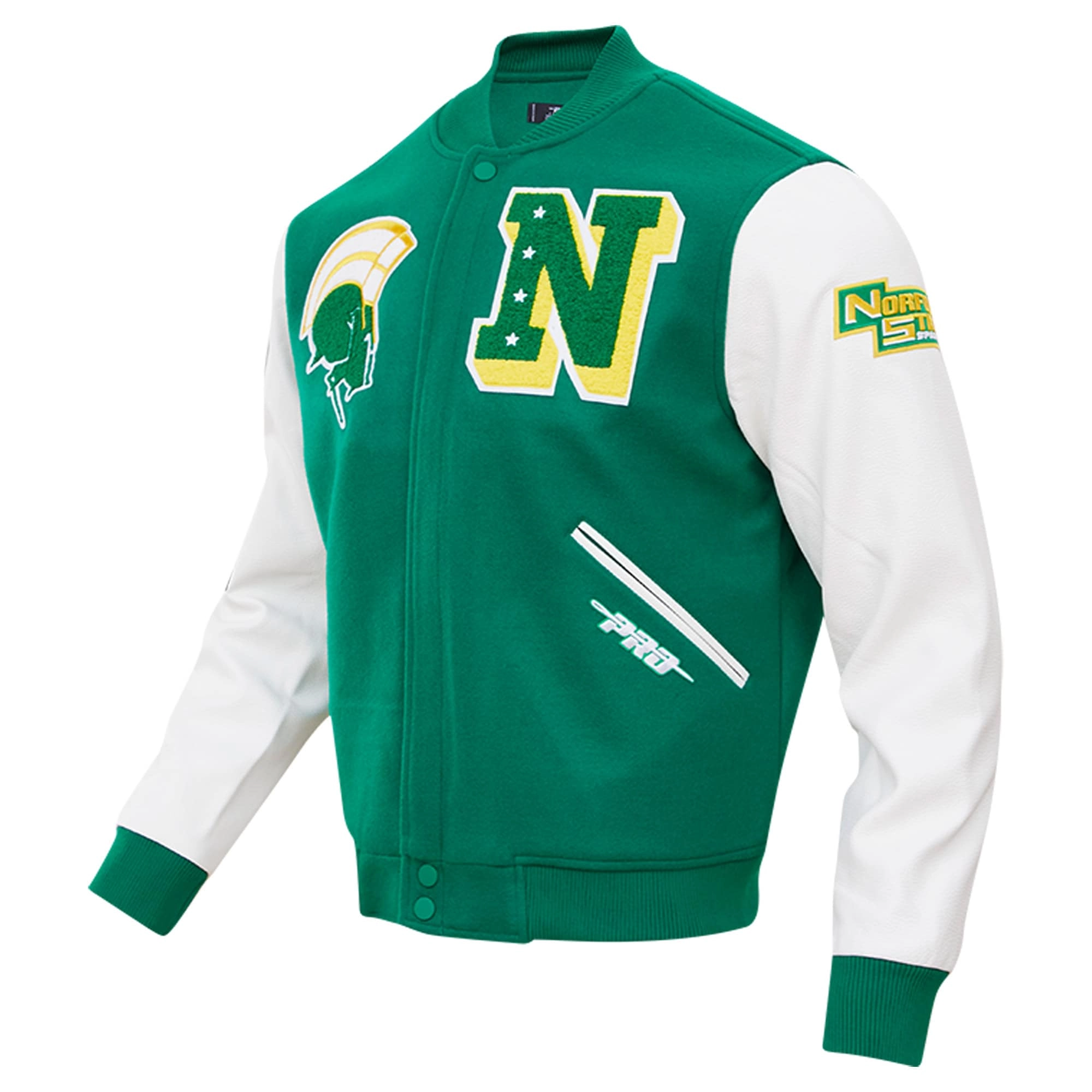 Norfolk State Spartans Green Classic Wool Full-Zip Varsity Jacket