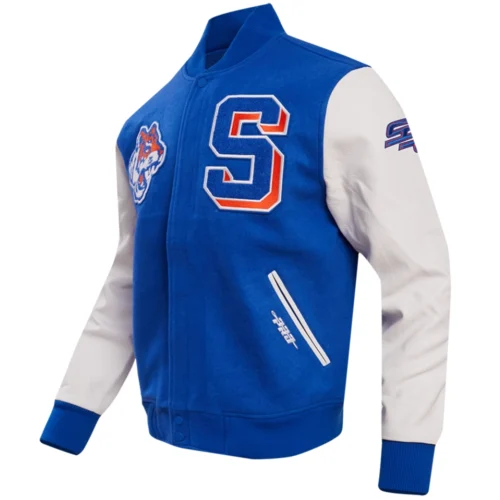 Alternative view of Savannah State Tigers Classic Wool & Leather Varsity Jacket