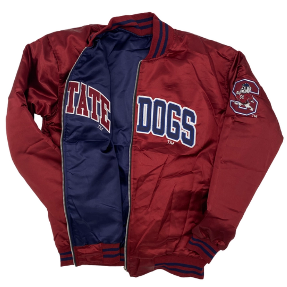 South Carolina State Bulldogs Vintage Full-Zip Satin Varsity Jacket