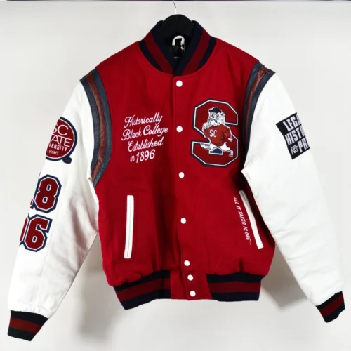 South Carolina State Bulldogs Motto 2.0 Wool & Leather Varsity Jacket