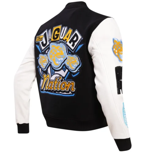 Southern Jaguars Homecoming Wool & Leather Varsity Jacket - Image 3