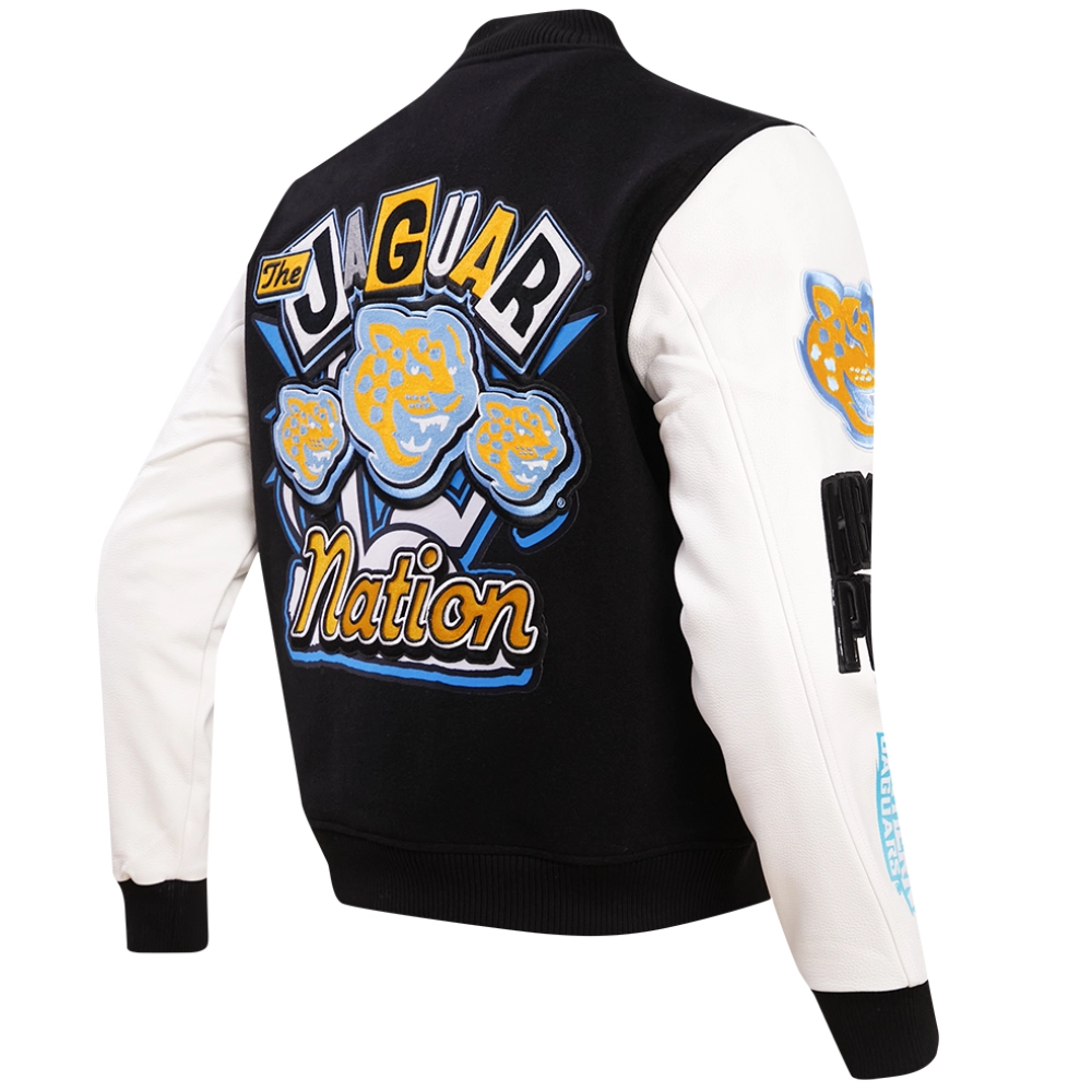 Southern Jaguars Homecoming Wool & Leather Varsity Jacket - Image 3
