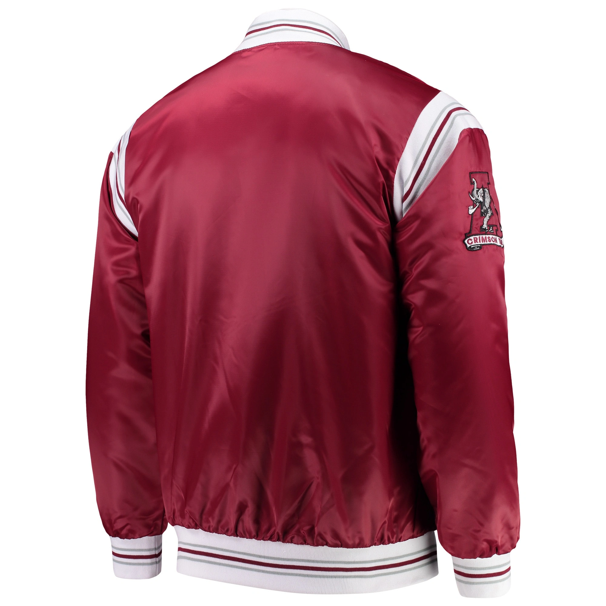 Alabama Crimson Tide The Enforcer Full-Snap Satin Varsity Jacket - Image 2