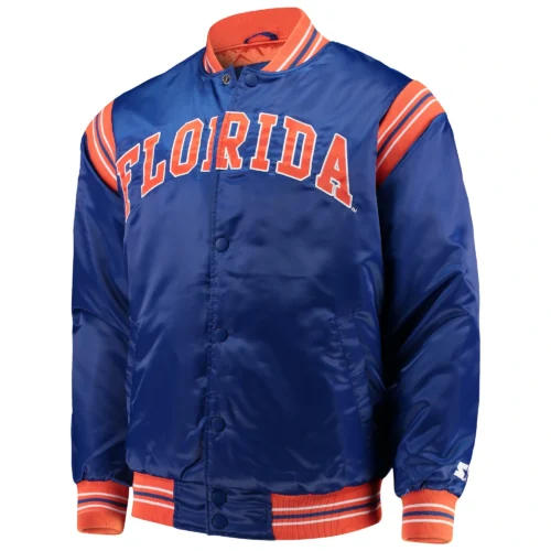 Florida Gators The Enforcer Full-Snap Satin Varsity Jacket