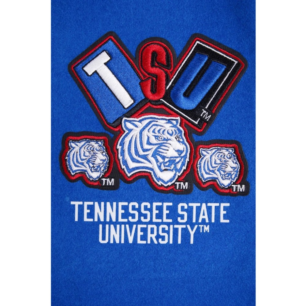 Tennessee State Tigers Men's Homecoming Wool & Leather Varsity Jacket - Image 6