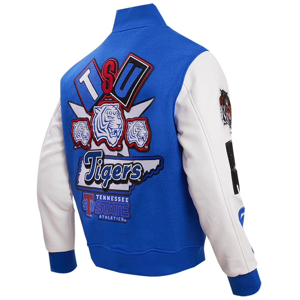 Tennessee State Tigers Men's Homecoming Wool & Leather Varsity Jacket - Image 4
