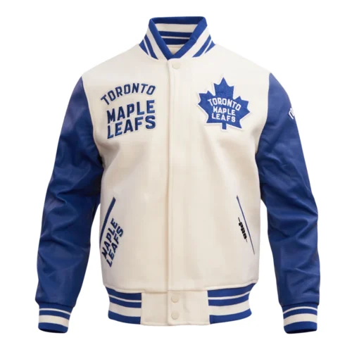 Toronto Maple Leafs Retro Classic Men's Wool & Leather Varsity Jacket
