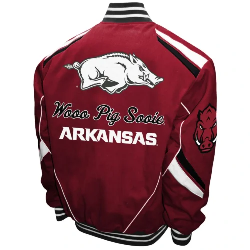 Alternative view of Arkansas Razorbacks  Stout Twill Bomber Varsity Jacket