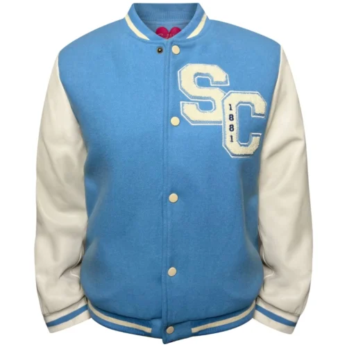 Women's Spelman College Jaguars Letterman Wool & Leather Varsity Jacket