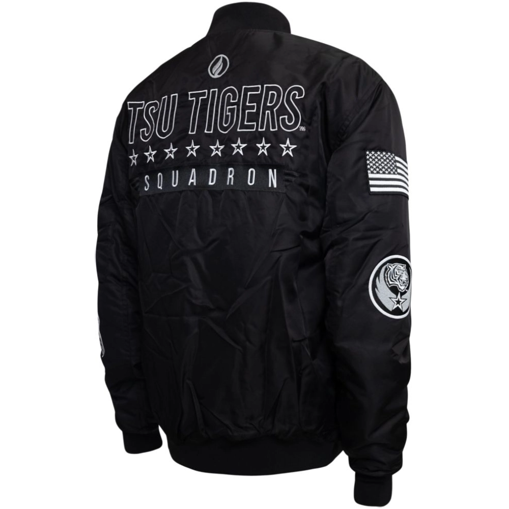 Tennessee State Tigers Full-Zip Black Bomber Varsity Jacket - Image 2