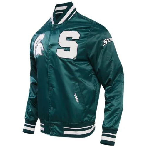 Alternative view of Michigan State Spartans Classic Satin Varsity Jacket