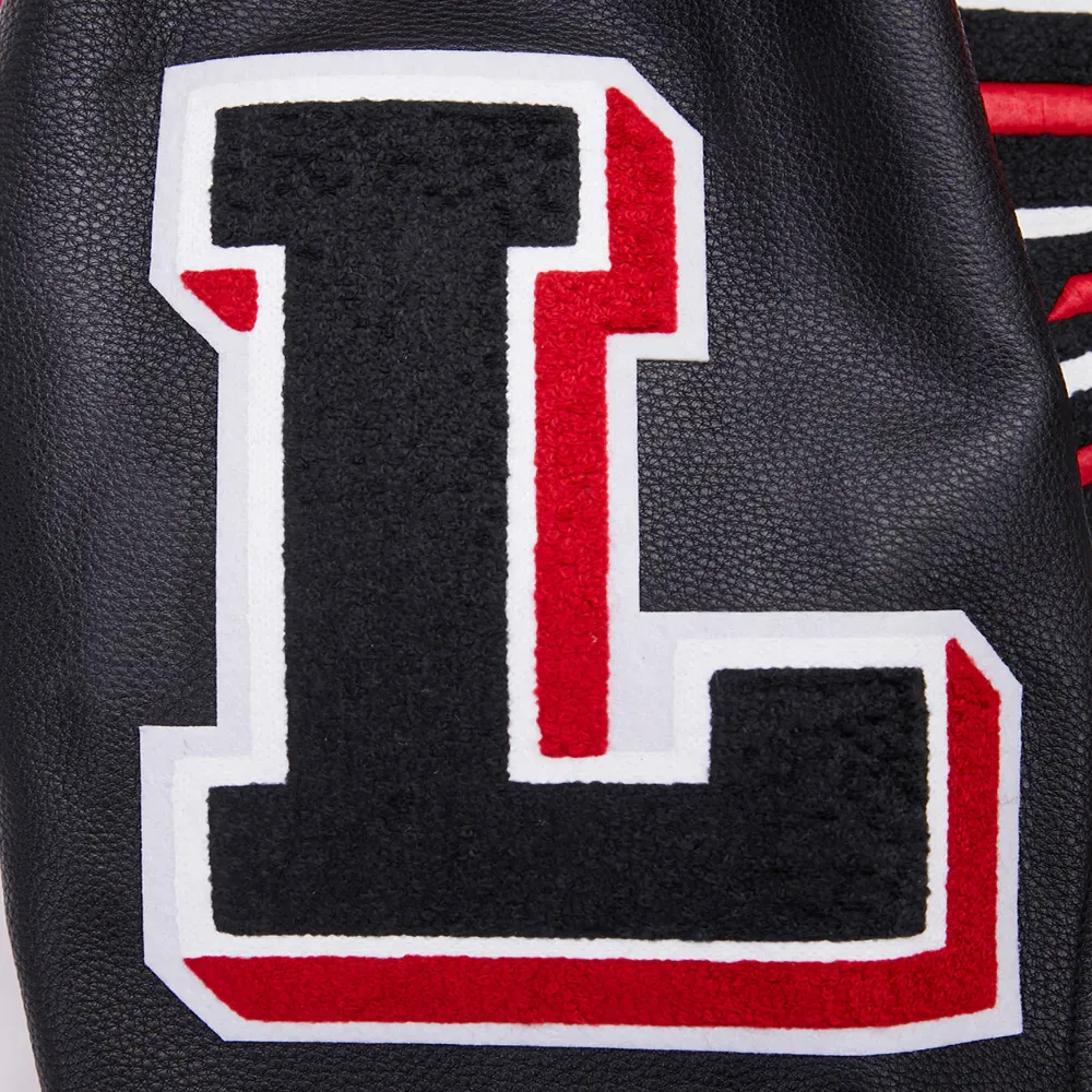 Atlanta Falcons Mashup Wool & Leather Red/Black Varsity Jacket - Image 8