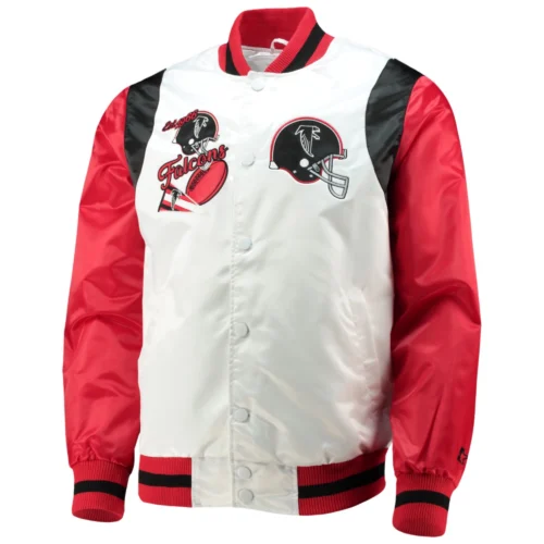 Atlanta Falcons Retro The All-American White/Red Varsity Jacket