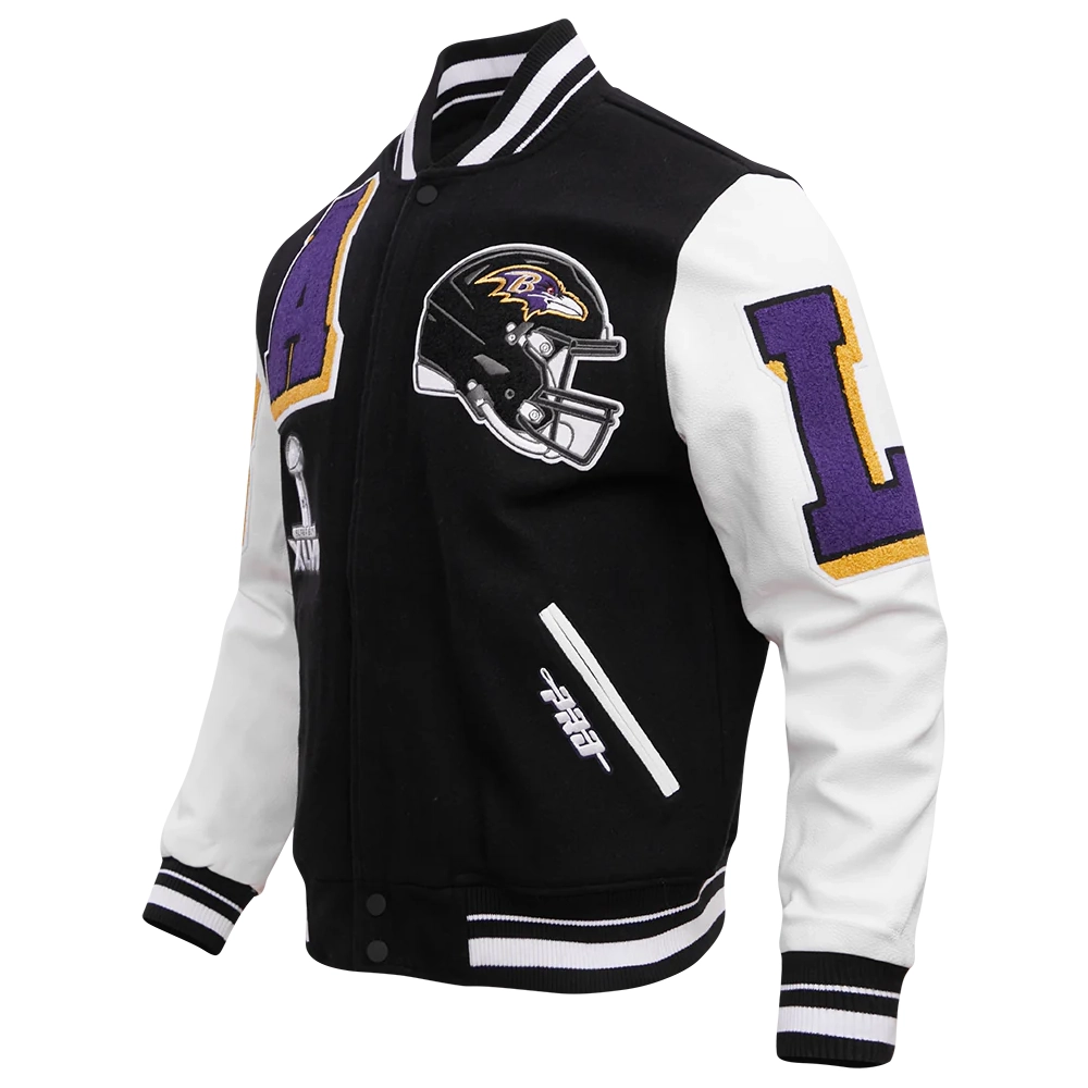 Baltimore Ravens Mashup Wool & Leather Varsity Jacket