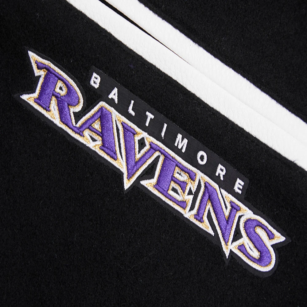 Baltimore Ravens Mashup Wool & Leather Varsity Jacket - Image 7