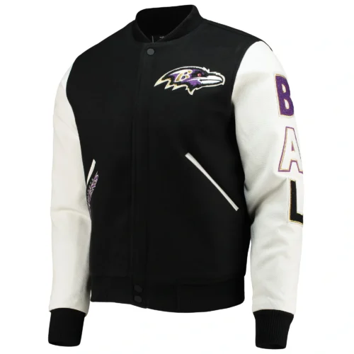 Baltimore Ravens Classic Black/White Varsity Jacket