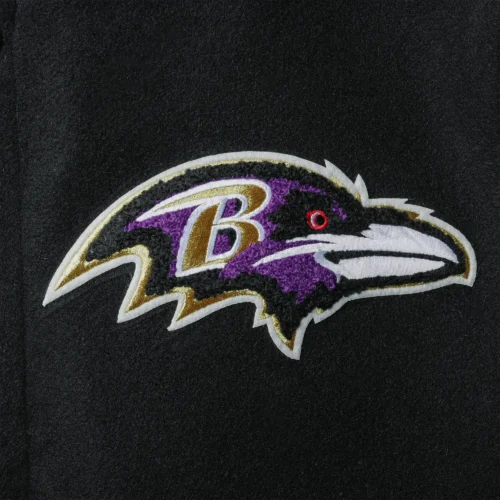 Baltimore Ravens Classic Black/White Varsity Jacket - Image 3