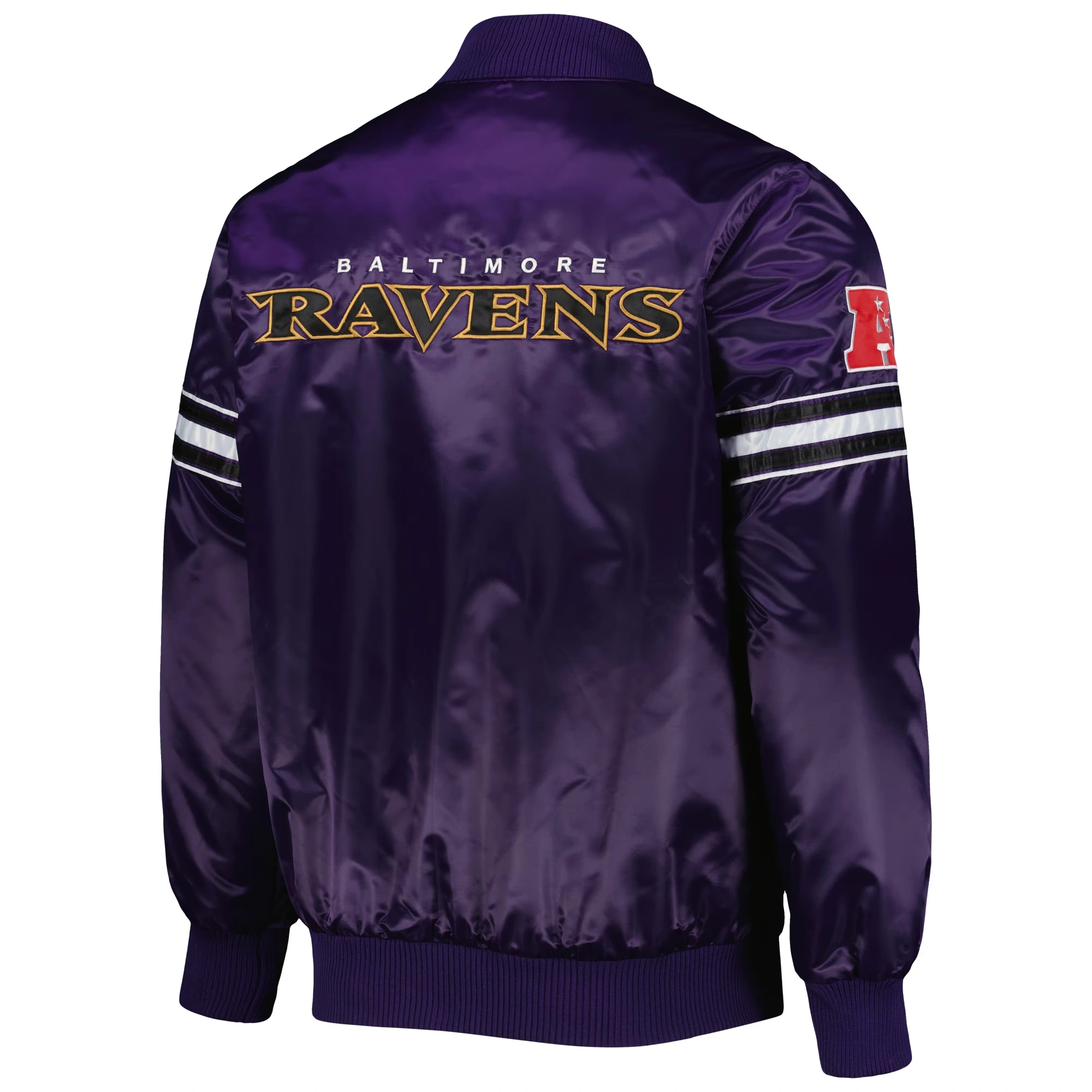 Baltimore Ravens The Pick & Roll Purple Satin Varsity Jacket - Image 2
