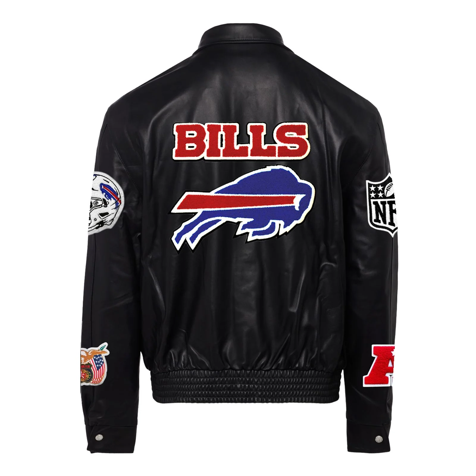 Buffalo Bills Full Leather Black Jacket - Image 2