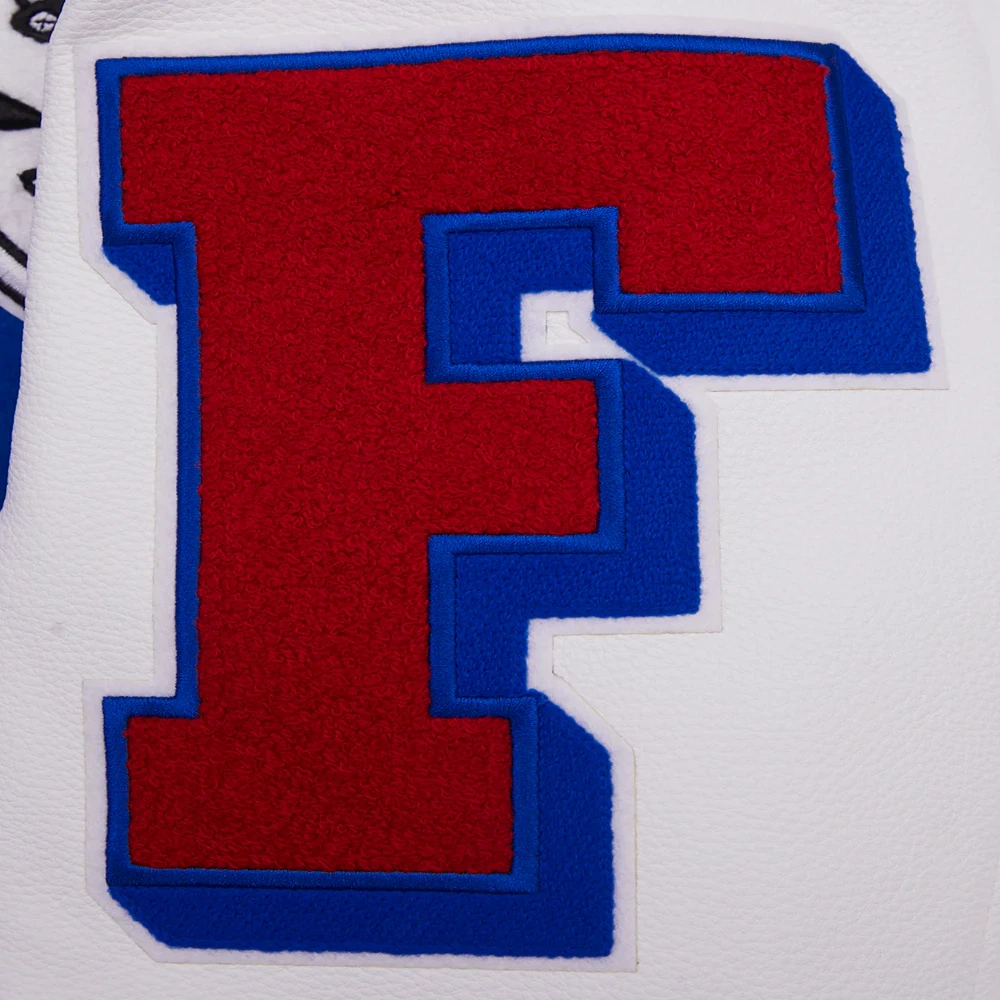 Buffalo Bills Mashup Wool & Leather Blue/White Varsity Jacket - Image 7