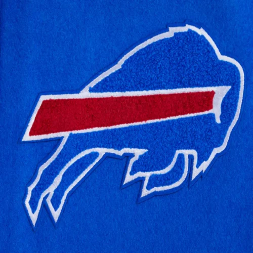 Buffalo Bills Old English Wool & Leather Varsity Jacket - Image 5
