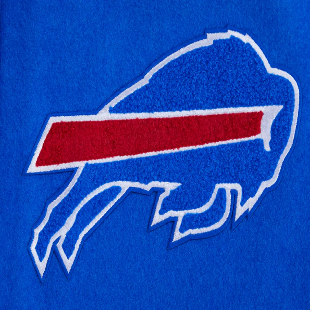 Buffalo Bills Old English Wool & Leather Varsity Jacket - Image 5