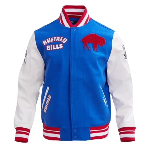 Buffalo Bills Retro Classic Wool & Leather Varsity Jacket